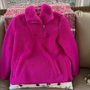 Talbots Fleece Jacket in Bright Pink